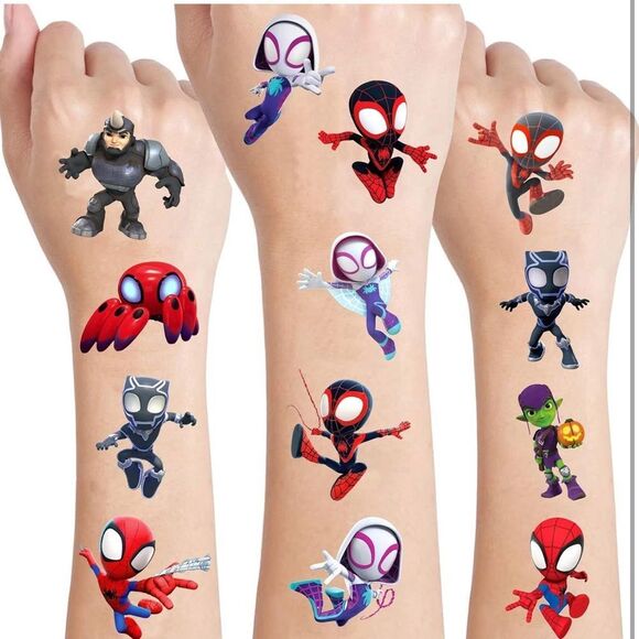 NWT (34) Spiderman Spidey Temporary Tattoos Kids Party Favors - Picture 7 of 10